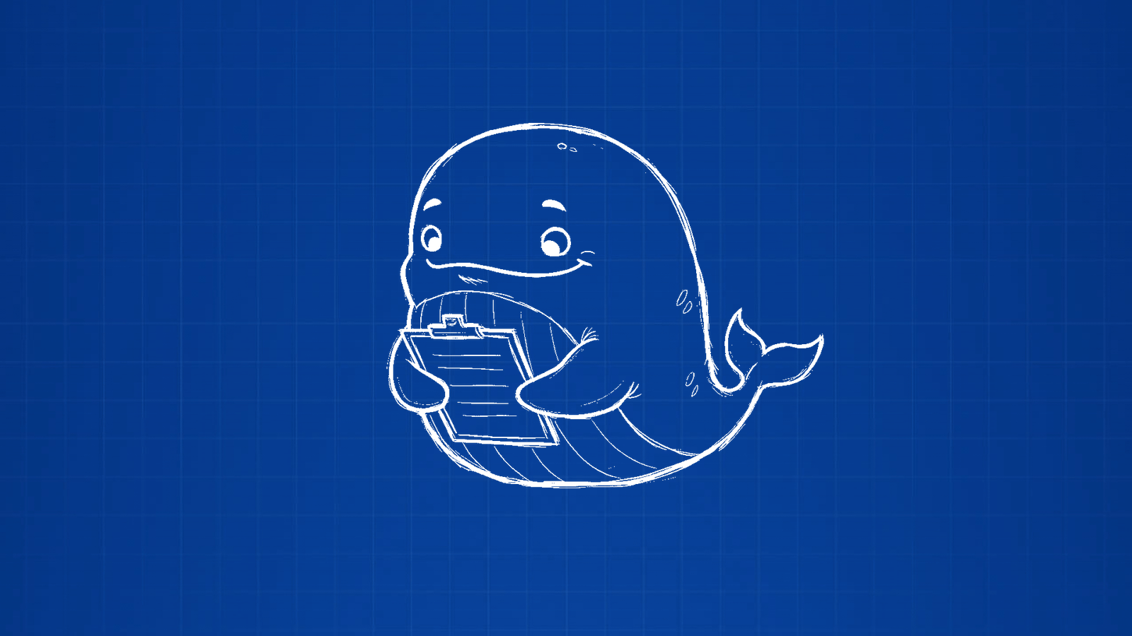 Cartoon whale holding a clipboard - blockchain RFP guide